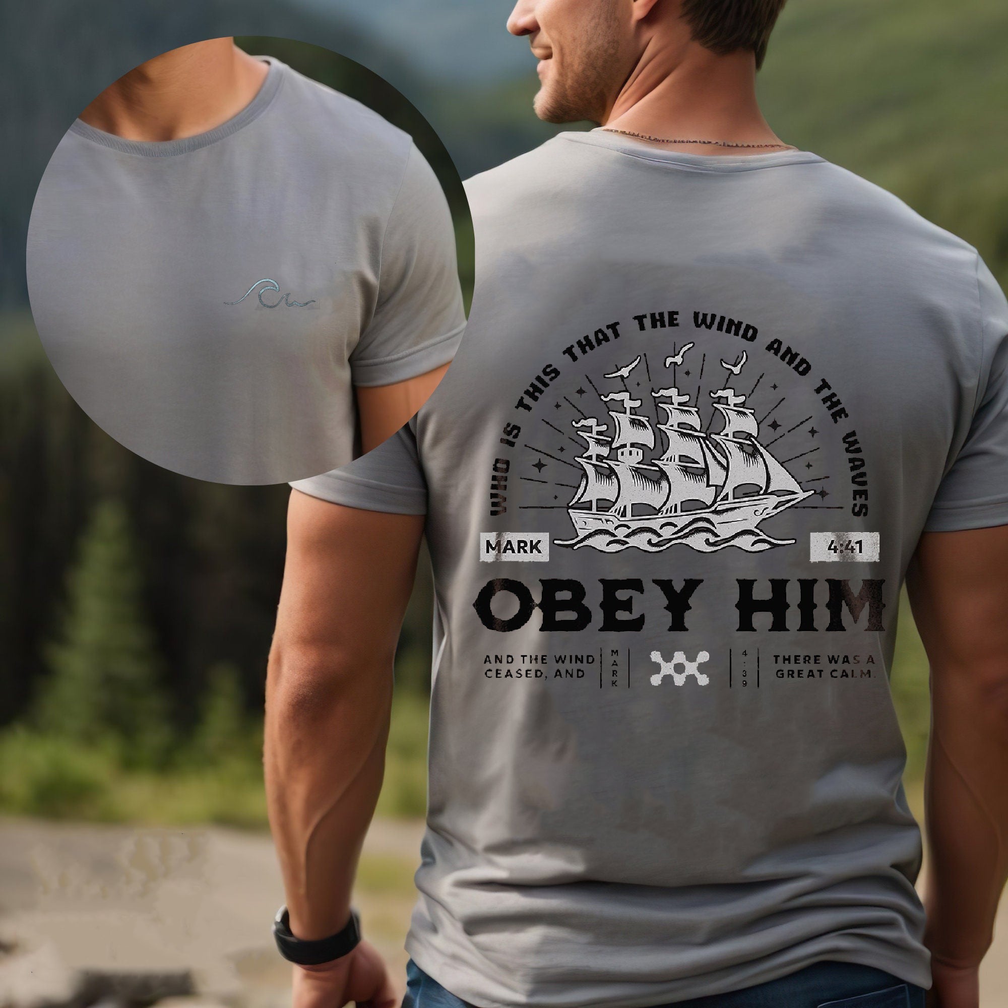 Mens Christian Shirt Christianity Gift for Him, Bible Verse Shirt Christian Clothing,Father's Day Gift, TShirt Religious Faithful Gifts for Dad Religious Shirt